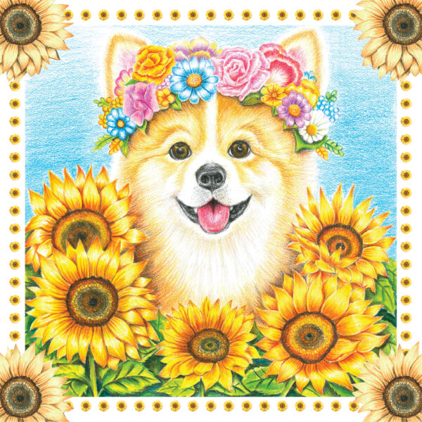ผ้าพันคอลายน้องหมาชิบะ (60x60 ซม.)